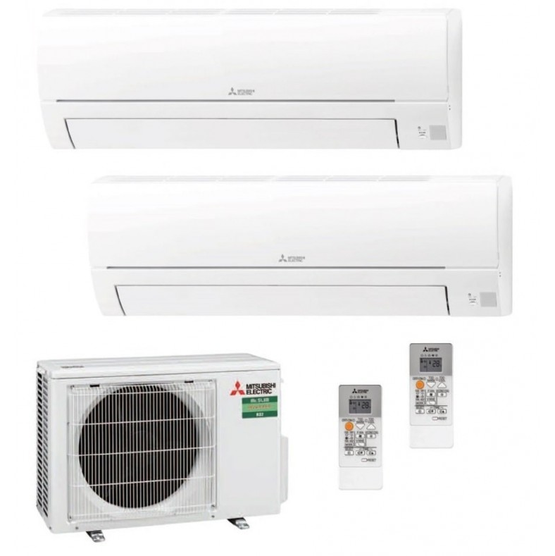 Mitsubishi Electric MXZ-2HA40VF + MSZ-HR25VFK + MSZ-HR25VFK Aire Acondicionado 2x1